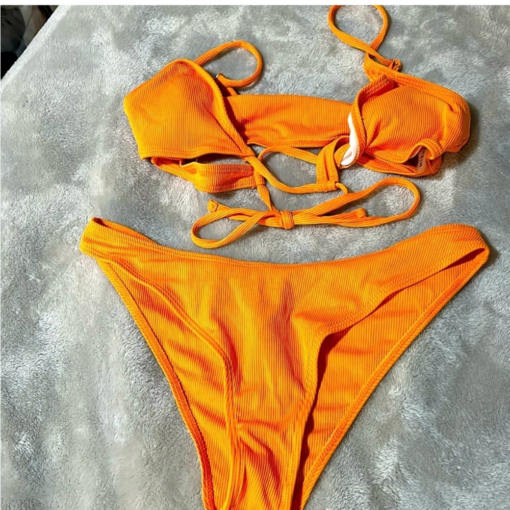Vibrant Orange Bikini Set